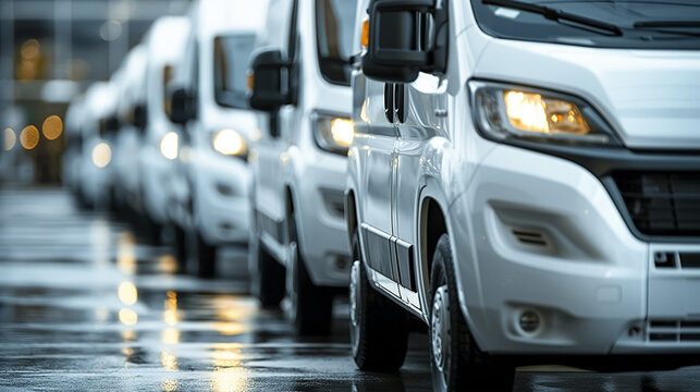 Fleet of commercial service vans